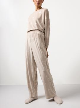 Mink Star Embossed Velour Co-ord Pyjama Bottoms