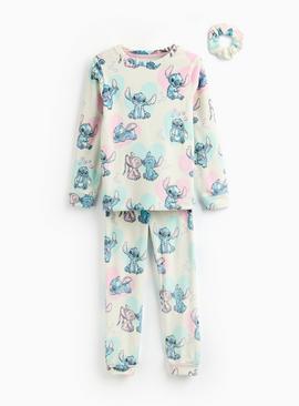 Disney Stitch Character Printed Slinky Pyjamas & Scrunchie