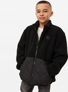 Zip Through Borg Fleece Jacket