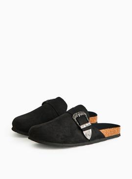 Western Buckle Closed Toe Clogs