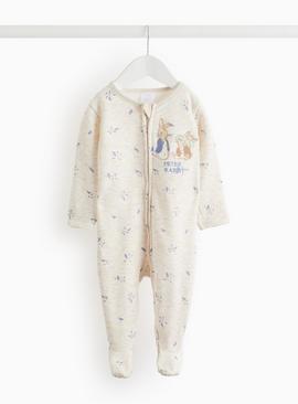 Peter Rabbit Grey Fleece Lined Sleepsuit 12-18 months