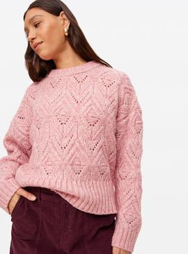 Pointelle Cable Knit Jumper