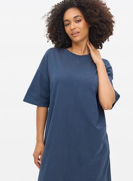 Acid Wash Midi T-Shirt Dress