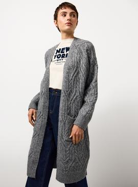 Longline Cable Knitted Cardigan