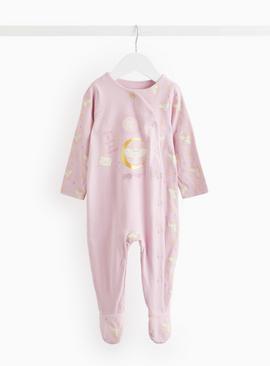 Lilac Harry Potter Printed Sleepsuit