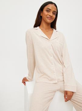 Oatmeal Modal Blend Traditional Pyjamas