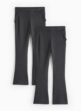 2 Pack Ponte Flare Trousers