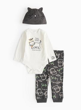Unisex Halloween That's Not My Kitten 3 Piece Set