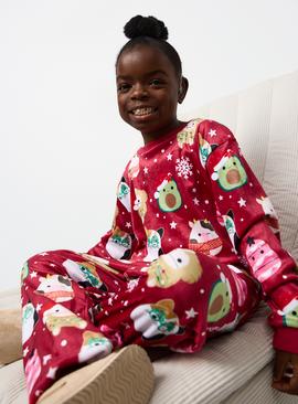 Squishmallows Christmas Printed Slinky Fleece Pyjamas
