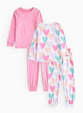Heart Printed Pyjama Set 2 Pack