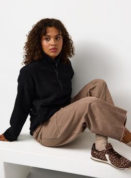 Quarter Zip Borg Fleece Jumper