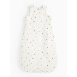 White Acorn Print 2.5 Tog Sleeping Bag