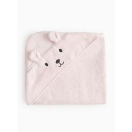 Pink Bear Hooded Towel One Size