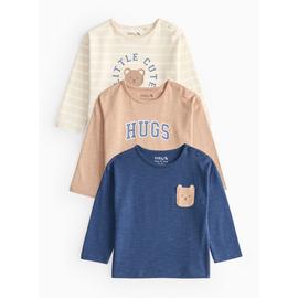 Baby Bear Print Long Sleeve Tops 3 Pack