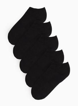 Black Trainer Socks 5 Pack