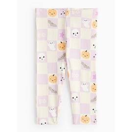 Halloween Lilac Chequer Printed Leggings