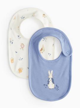 Peter Rabbit Character Print Bibs 2 Pack One Size