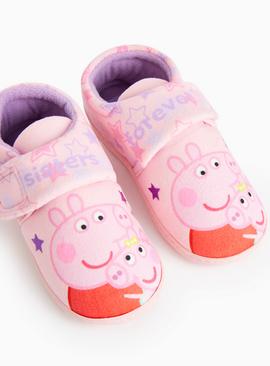Peppa Pig Print Pink Cupsole Slippers