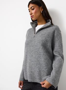 Funnel Neck Quarter Zip Jumper