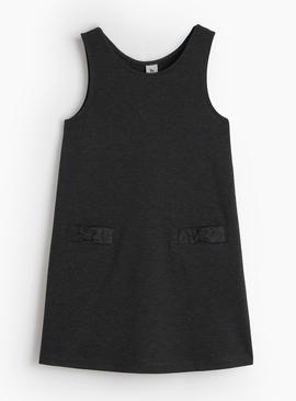 Jersey Pinafore with Bow Pocket Detail