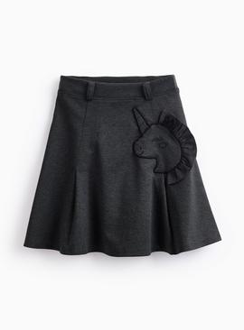 Grey Unicorn Pocket Skirt