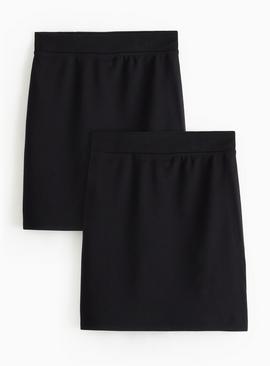 Black Mini Jersey Tube Skirt