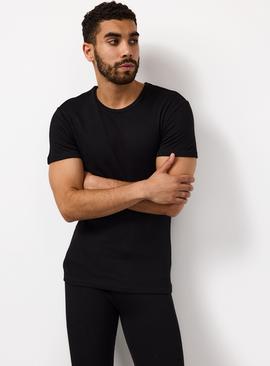 Black Maximum Warmth Thermal Ribbed T-Shirt