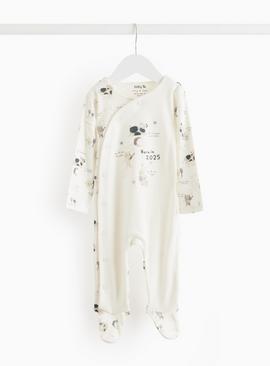 Born In 2025 Slogan Printed Sleepsuit