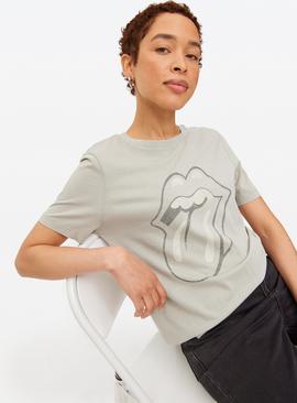 Grey Rolling Stones Graphic Regular T-Shirt
