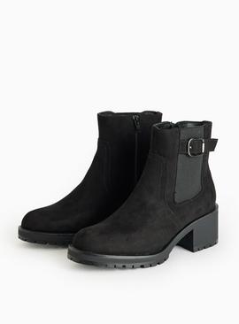 Black Block Heel Chelsea Boots