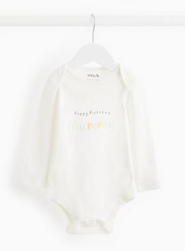 Happy Birthday Mummy Slogan Bodysuit