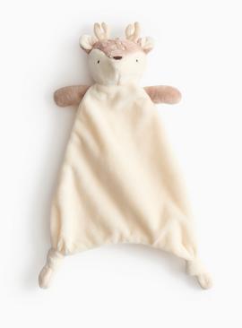 Cream Deer Plush Comforter One Size