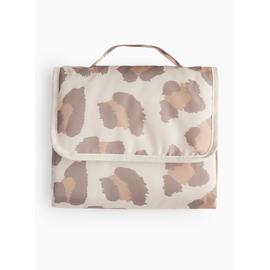Beige Leopard Printed Travel Changing Mat One Size
