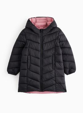 Black Quilted Padded Coat