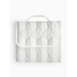 Grey Stripe Print Quilted Changing Mat One Size