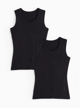 Black Medium Warmth Thermal Vests 2 Pack