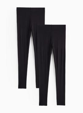 Black Medium Warmth Thermal Leggings 2 Pack