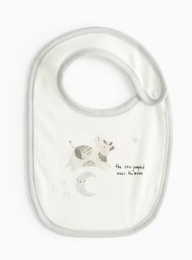 Moon Printed Cotton Bib One Size