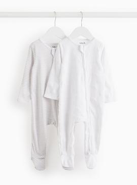 Printed Two-Way Zip Sleepsuits 2 Pack
