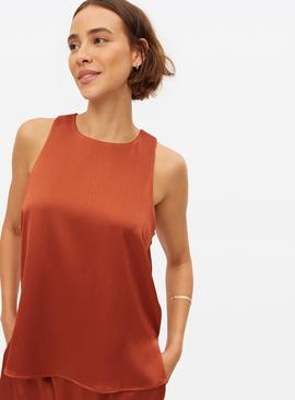Satin Sleeveless Shell Top