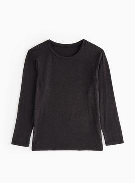 Black Glitter Medium Warmth Thermal Top
