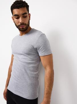 Grey Maximum Warmth Thermal Ribbed T-Shirt