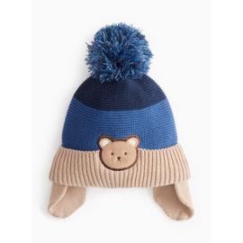 Blue Bear Pom Pom Hat