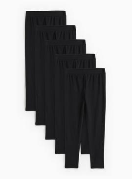 5 Pack Black Leggings