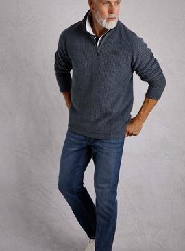 WEIRD FISH Newark 1/4 Zip Grid Fleece