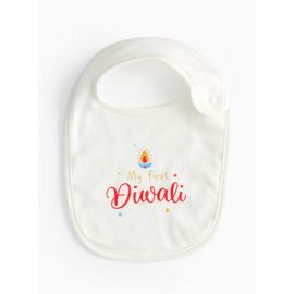 My First Diwali Slogan Bib One Size