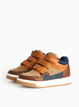 Triple Strap Colour Block High Top Trainers