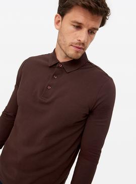 Long Sleeve Pique Polo Shirt