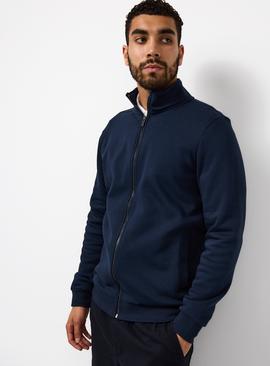 Funnel Neck Full Zip Sweatshirt