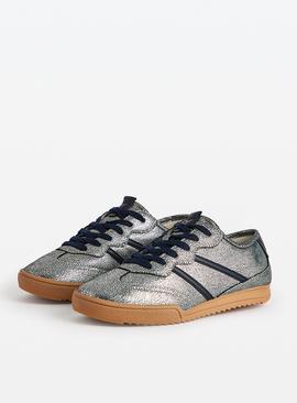 Silver Retro Style Trainers